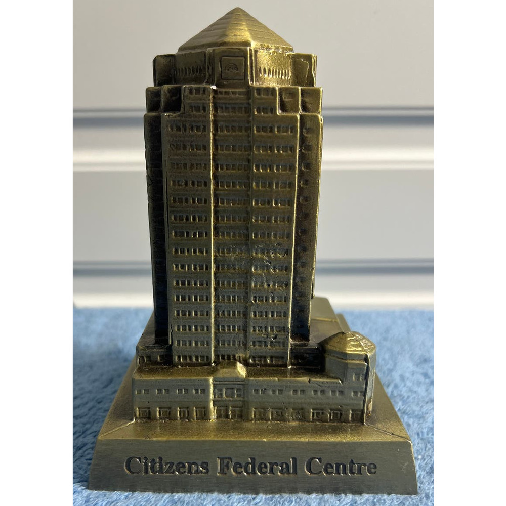 Vintage Citizens Federal Centre Dayton, Ohio Coin Bank by Banthrico